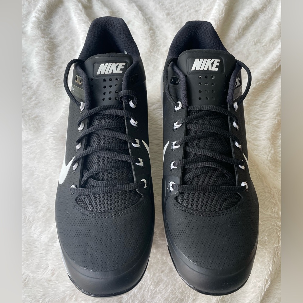 Nike Air Clipper Men's Black and White Baseball Cleats - Metal